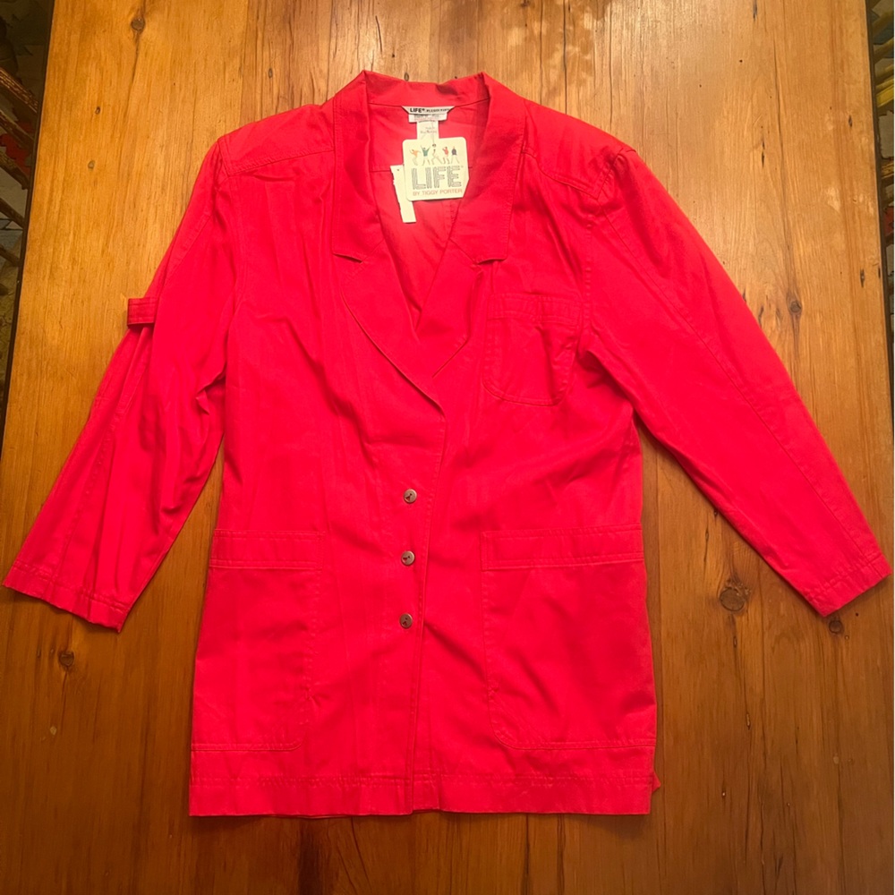 New Vintage Life By Tiggy Porter Red Blazer Womens size 6
